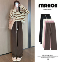 Ceen Bulled咖啡加绒加厚阔腿裤女秋冬新款高腰宽松休闲垂感云朵