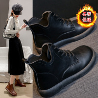 DBMGins韩版加绒马丁靴女2022冬季新款保暖短靴厚底加厚靴子