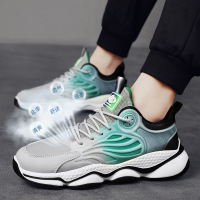 春季上新网面透气运动跑步鞋时尚百搭厚底老爹鞋青年户外休闲男