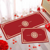Three Sons婚庆结婚门垫新房装饰红色喜庆卧室浴室吸水入户门口