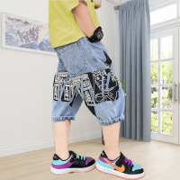 Brookings男童牛仔裤夏装2023新款儿童短裤帅气薄款七分裤宝宝夏