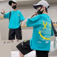 Brookings2023新款儿童港风套装夏装韩版宽松男童宝宝短袖中裤夏