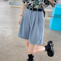 Ceba品质包边西装短裤女外穿夏季新款休闲裤女装阔腿裤五分裤女