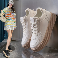 DBMG高帮小白鞋女2023春季新款板鞋ins韩版松糕鞋休闲女鞋