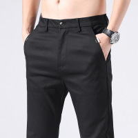 Brookings2023年春天休闲裤男新款商务长裤修身直筒男裤松紧腰西