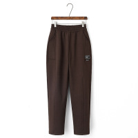 2023春季中老年女裤子女中年妈妈星空尼卫裤松紧腰长裤春装女裤