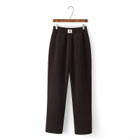 2023春季中老年女裤子女中年妈妈雪尼尔高腰松紧腰长裤春装女裤