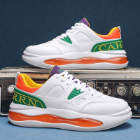 Ceba2023新款春季潮搭拼色网布透气运动鞋青年日常休闲厚底男鞋