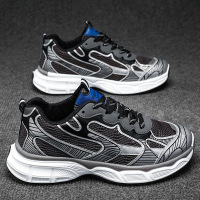 Ceba男鞋春季2023新款厚底老爹鞋男士休闲潮流运动跑步鞋网面鞋