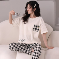 DBMG睡衣女春夏季短袖长裤休闲外穿女款可爱卡通家居服套装