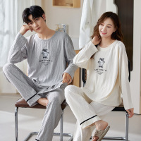 DBMG情侣睡衣女士春季2023年新款男士长袖提花卡通可爱家居服套