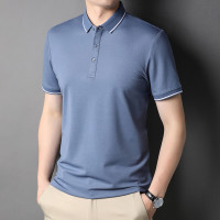 Ceba2023夏季新款polo衫短袖修身翻领t恤青年时尚休闲纯色男上衣