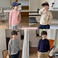 Jusen Shayu童酷儿童毛衣2023春季新款韩版男女童洋气针织套头衫