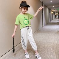 Brookings女童短袖套装2023夏季新款韩版网红中大童女孩子洋气时