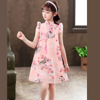 Brookings女童夏季旗袍2023新款大童连衣裙夏款中国风汉服儿童夏