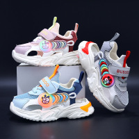 Three Sons儿童运动凉鞋2023夏季款沙滩鞋可爱卡通宝宝凉鞋带灯