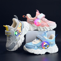 Three Sons儿童运动鞋2023春季新款女童鞋带灯童鞋宝宝学步鞋卡