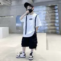 Three Sons儿童装男童夏装套装2023年新款中大童男孩衣服夏季短