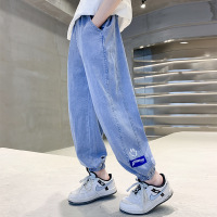 Three Sons男童裤子薄款夏款牛仔裤夏男孩夏装儿童休闲裤夏季春