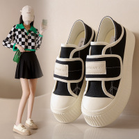 DBMGins韩版帆布鞋女2023夏季新款百搭魔术贴板鞋子休闲鞋女