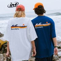 DBMG竹节棉度假风短袖2023夏季宽松随性情侣装短袖上衣男