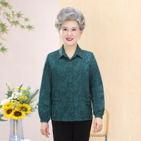 奶奶春装棉麻衬衫女中老年人衬衣妈妈套装长袖薄款老太太春秋外