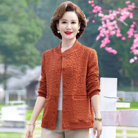 2023新款中年妈妈春装外套洋气大码春秋上衣中老年棒球衫立领夹