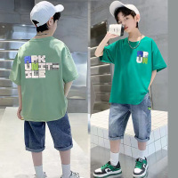 Brookings中大童套装夏装2023新款洋气短袖童装夏季男孩子酷童装