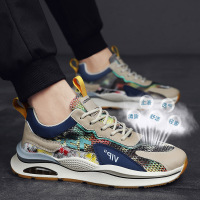 Ceba男士春季旅游休闲阿甘鞋复古撞色低帮网面透气运动男鞋时尚