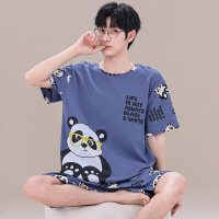 DBMG睡衣男夏季新款韩版青少年短袖短裤卡通家居服套装可外穿