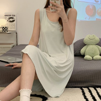 DBMG睡裙女士夏季新款韩版莫代尔背心带胸垫孕妇睡衣宽松家居服