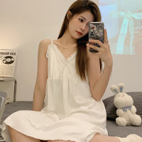 DBMG2023年睡衣女士夏季韩版吊带裙风睡裙宽松中长款可外穿家居