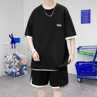 短袖t恤男士夏季薄款短裤一套搭配帅气衣服休闲运动冰丝套装