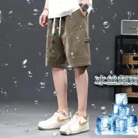 美式工装短裤男ins潮牌直筒篮球运动裤子夏季宽松休闲五分中裤