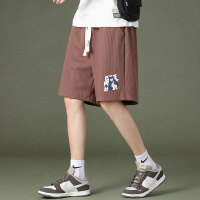 夏季短裤男士休闲裤韩版潮流格子五分裤居家百搭宽松外穿沙滩裤