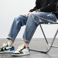 美式复古水洗宽松牛仔裤男春秋季百搭休闲裤大码锥形哈伦裤