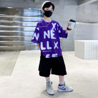 Three Sons童装男童夏装套装2023新款儿童短袖运动夏季中大童衣