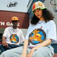 DBMG潮牌卡通小鹿印花T恤2023春夏美式潮牌230g短袖