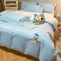 Three Sons迪士尼水洗真丝四件套春季卡通被套南通床上三件套床