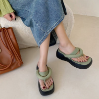 Three Sons厚底沙滩防滑人字拖鞋女款夏天2023新款网红外穿配裙