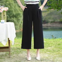 中年妈妈阔腿裤时尚中老年人大脚裤60岁妈妈装显瘦九分裤女裤婆