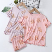 DBMG女士家居服睡衣套装夏天薄款冰丝透气子款母女装夏天短袖短