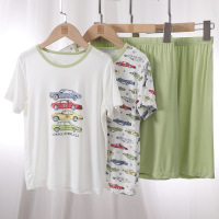 DBMG男童睡衣套装夏天优可丝中大童男生家居服套装短袖短裤套装