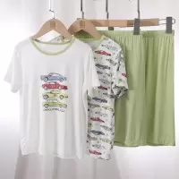 DBMG男童睡衣套装夏天优可丝中大童男生家居服套装短袖短裤套装