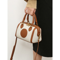 Three Sons小众轻奢女包撞色波帆布波士顿枕头包手提通勤女包单