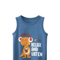 DBMG韩版童装男宝宝衣服恐龙卡通儿童背心