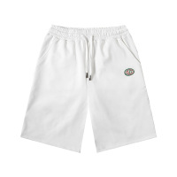 Brookings侧边织带拼接夏季宽松休闲短裤绣创意车章日常男女情侣