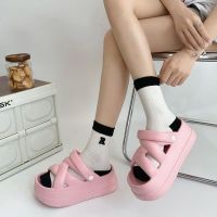 Three Sons网红厚底防滑沙滩百搭火拖鞋女2023新款夏季外穿配裙