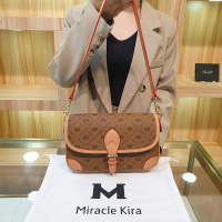 Three Sons2023春夏复古法棍包中年妈妈女士包包轻奢经典老花腋下包单肩包女