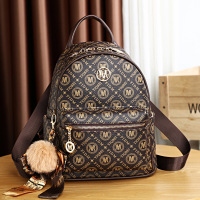 Three Sons背包女双肩包2023韩版新款时尚印花旅游大容量潮流小背包